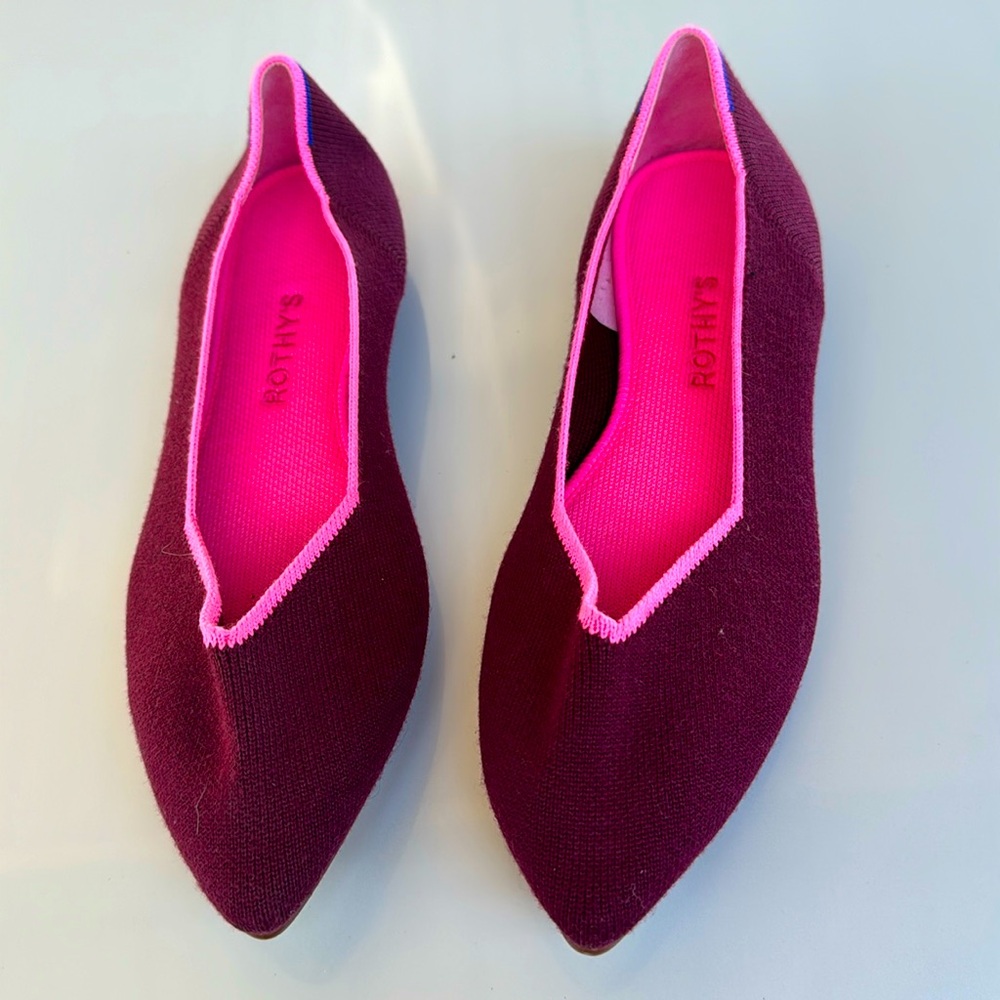 Rothy’s - The Point - Size 9- Currant.used for once or twice only.